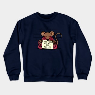 Funny Rat Master Beggar 80's Cartoon Crewneck Sweatshirt